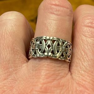 Sterling Celtic Band Ring! Solid and beautiful. Size 8.5.